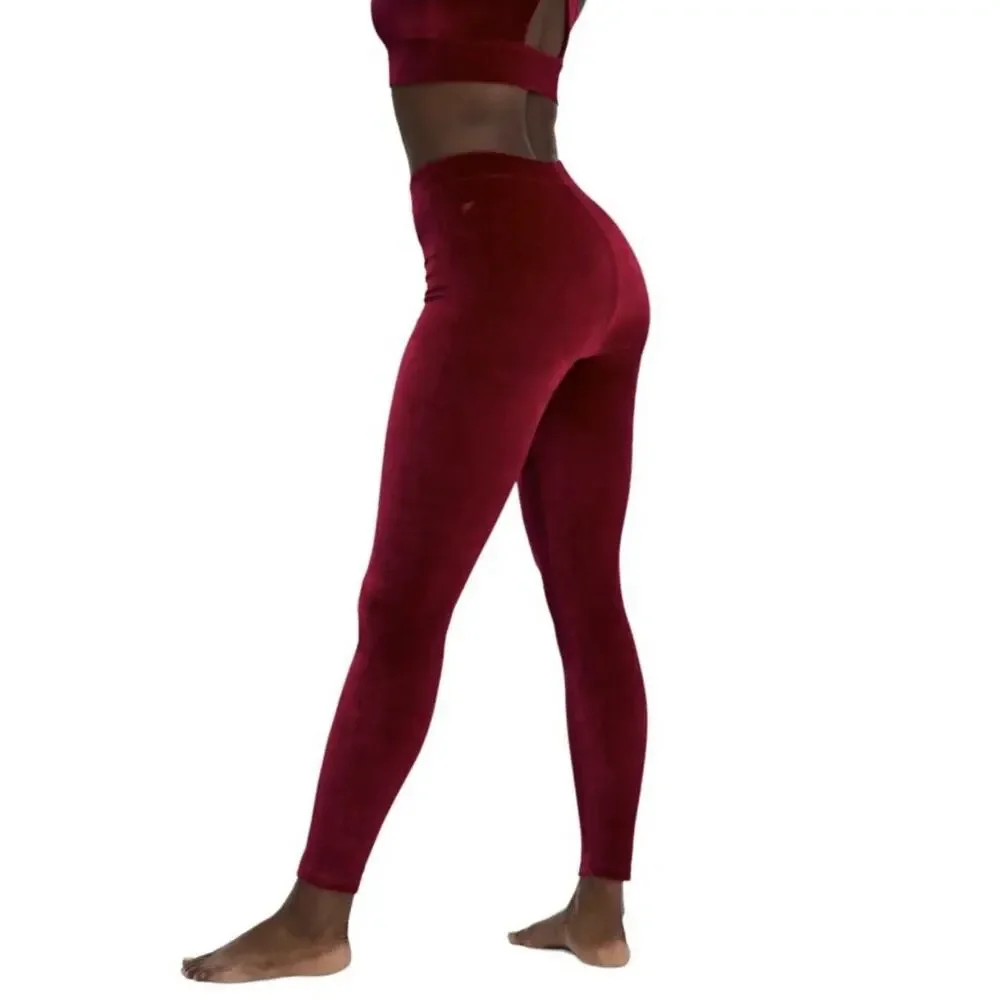 NWT Fabletics Emma Velour Leggings Cherry Burst Red Size XS Tall NEW $65.95 - Picture 15 of 16